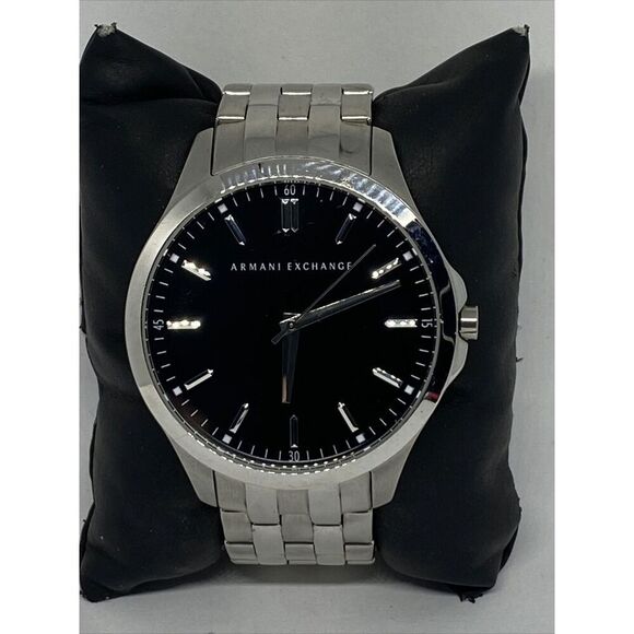 Armani Exchange AX2147 Mens Stainless Steel Analog Black Dial Quartz Watch JK170 - Picture 1 of 12